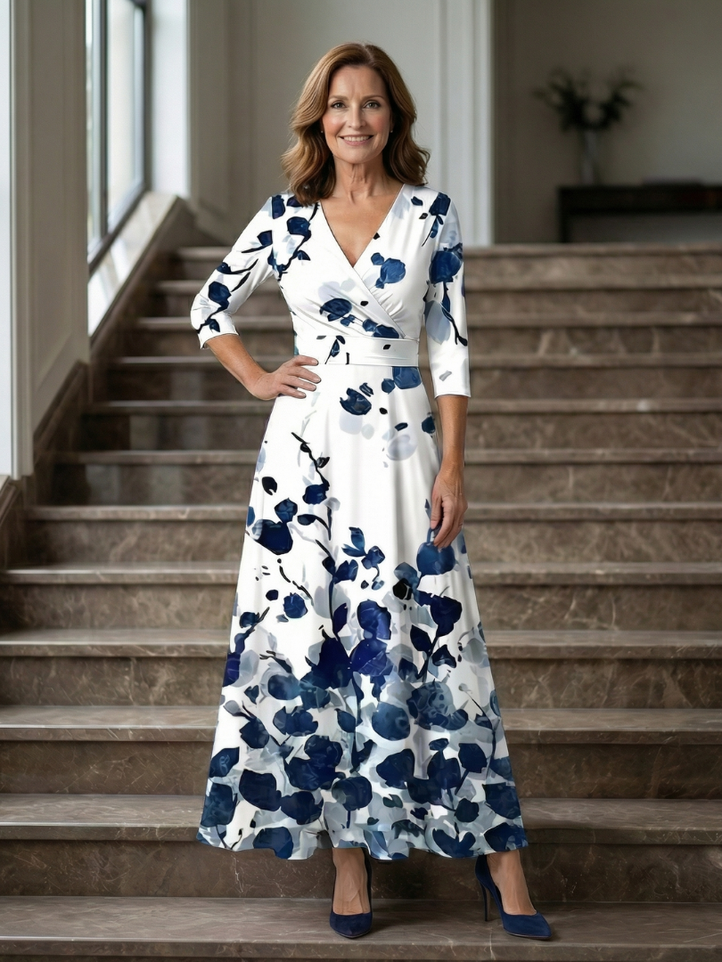 EMILIA™ Encanto Cruzado: Vestido Midi para Lucir con Estilo