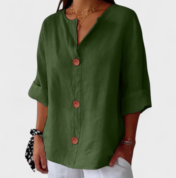 LINDA™ Blusa casual de lino