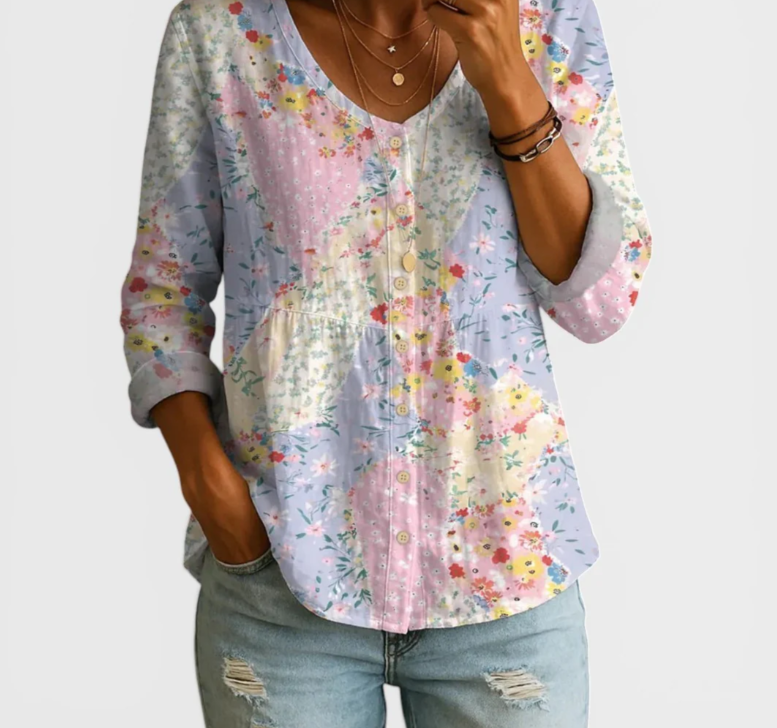 MARINA™ Blusa floral elegante