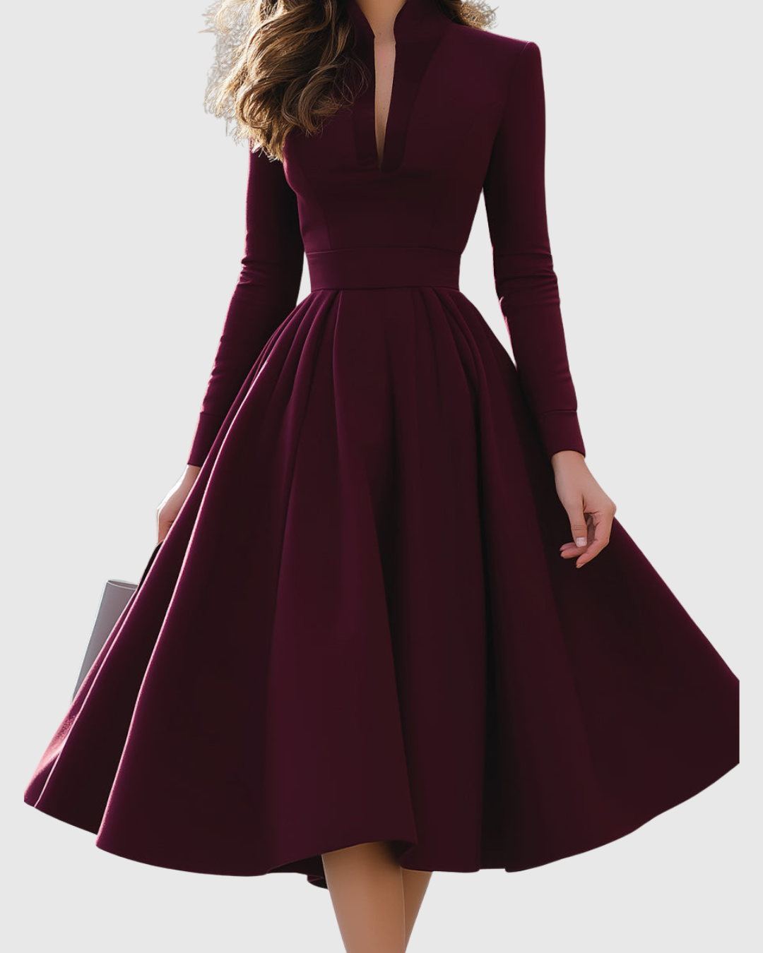 JESSICA™ Vestido Midi Divine V-neck: Sofisticación al Máximo