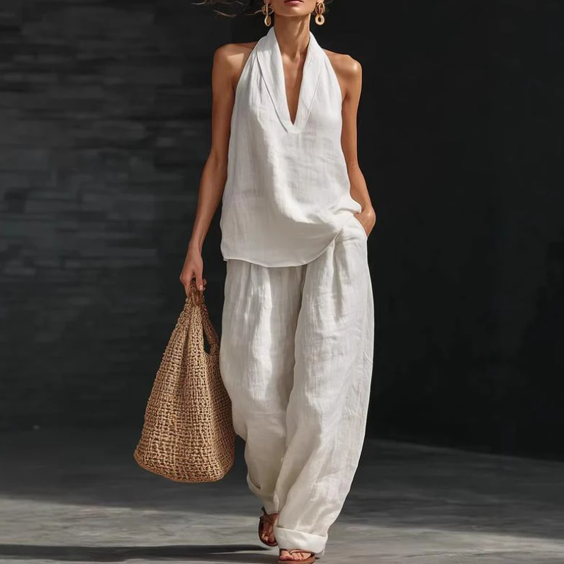 AITANA™ Conjunto de dos piezas con textura de lino