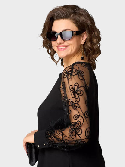 SILVIA™ Brilla en cualquier ocasión con Elegante vestido midi para eventos especiales