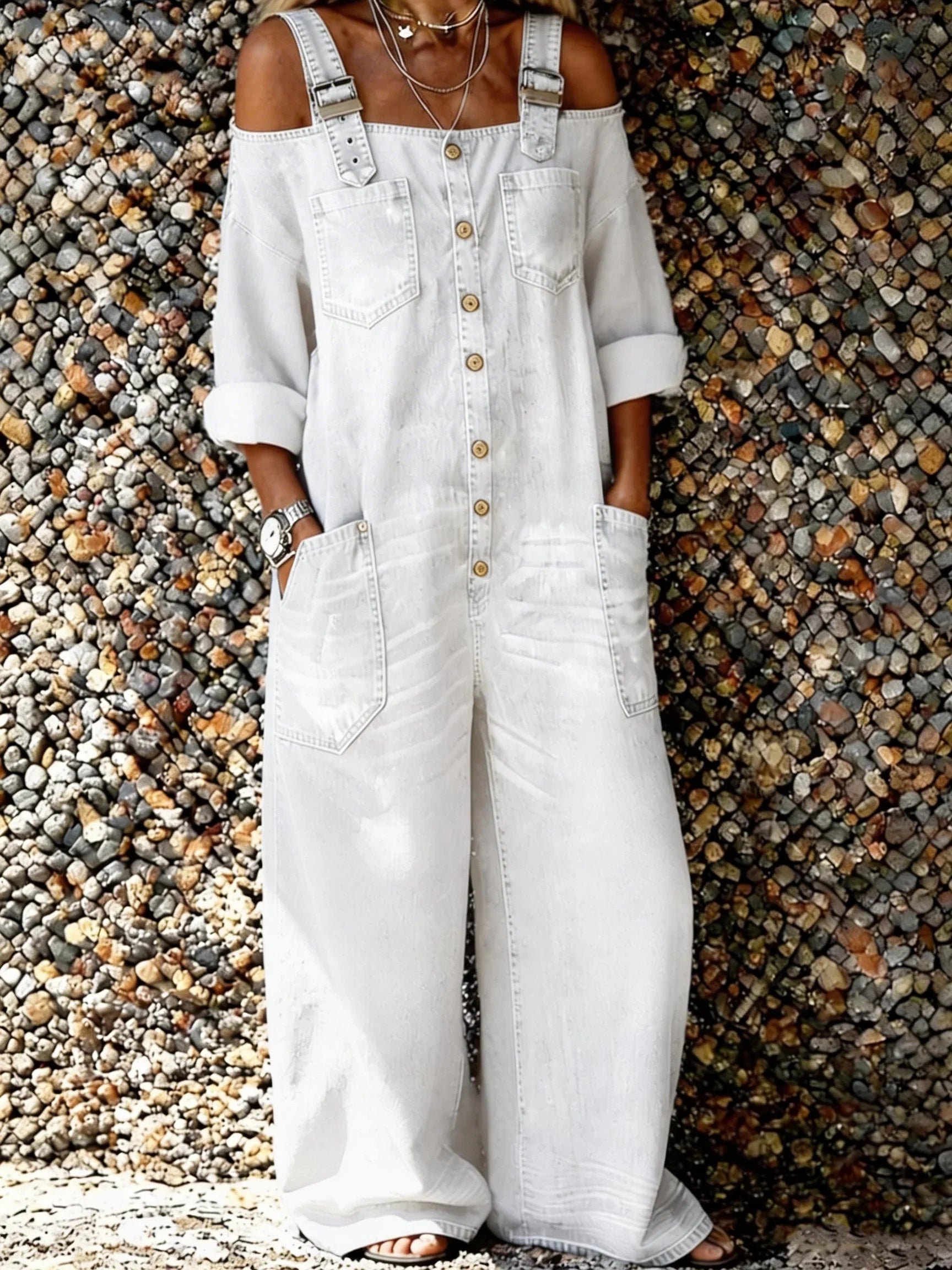 Bo™ | Overol de denim con tirantes