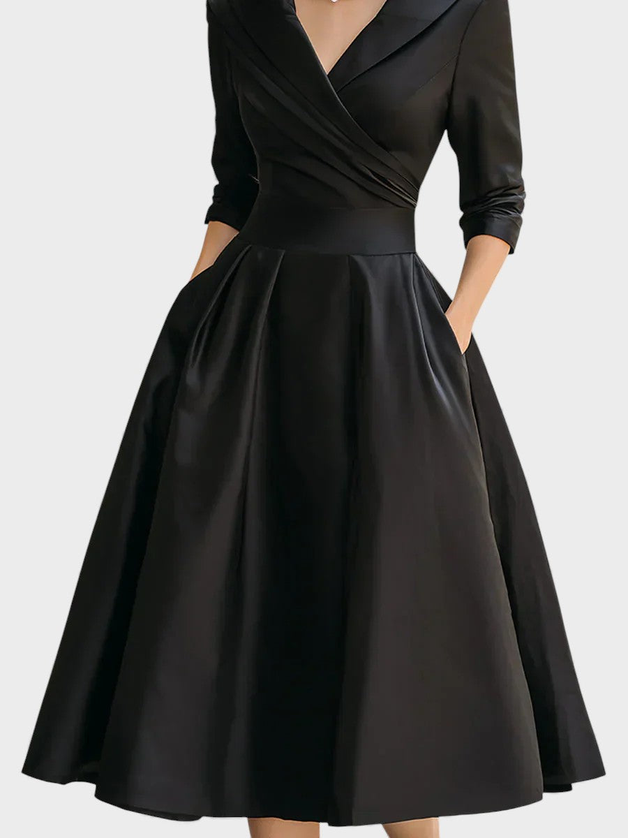 CLAUDIA™  Brillo y Elegancia: Vestido de Satén 