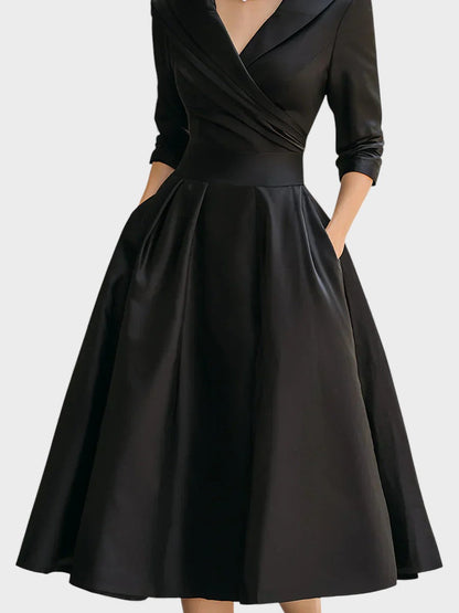 CLAUDIA™  Brillo y Elegancia: Vestido de Satén 