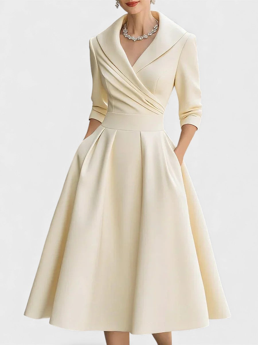 CLAUDIA™  Brillo y Elegancia: Vestido de Satén 