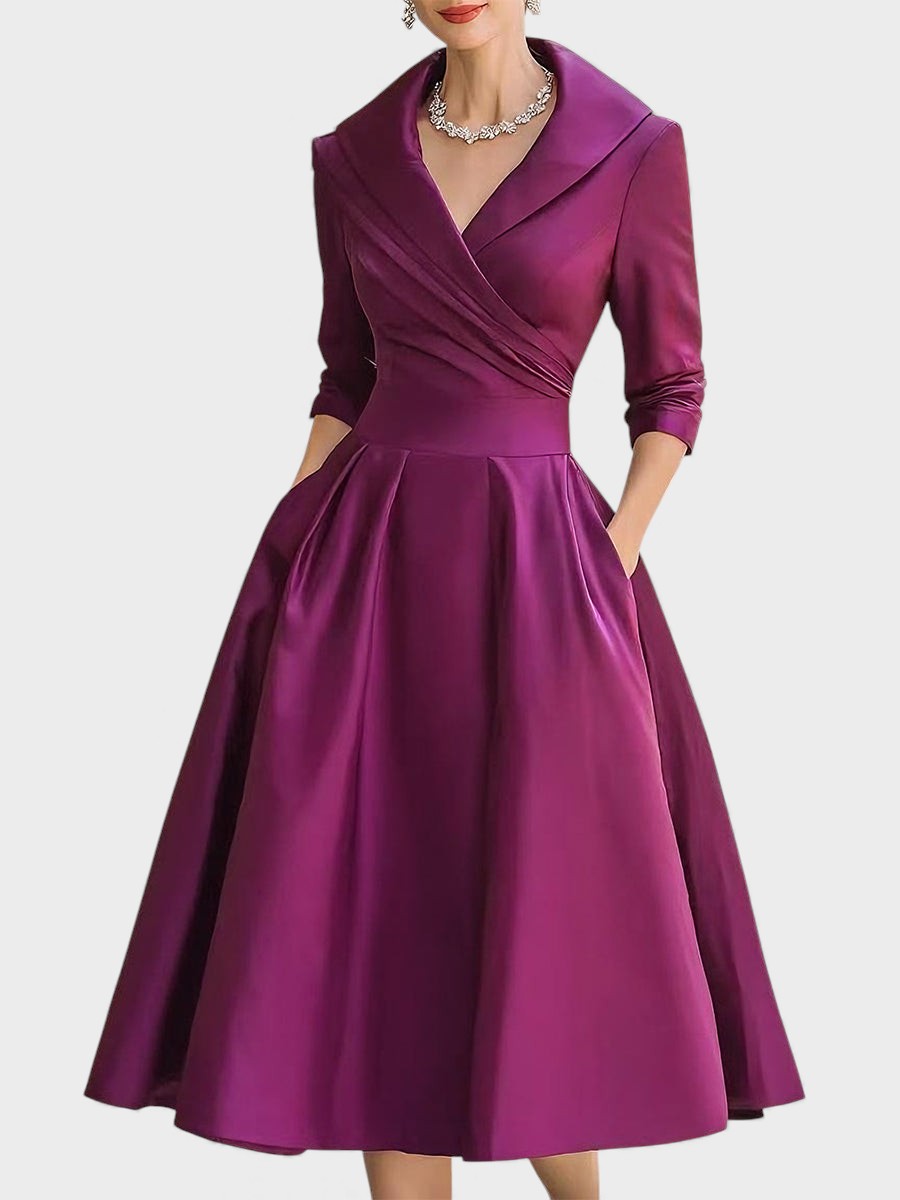 CLAUDIA™  Brillo y Elegancia: Vestido de Satén 