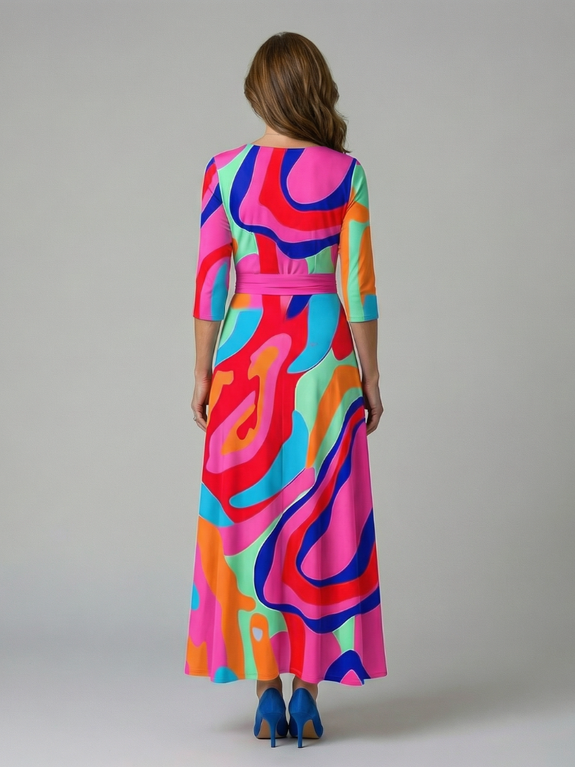 EMILIA™ Encanto Cruzado: Vestido Midi para Lucir con Estilo