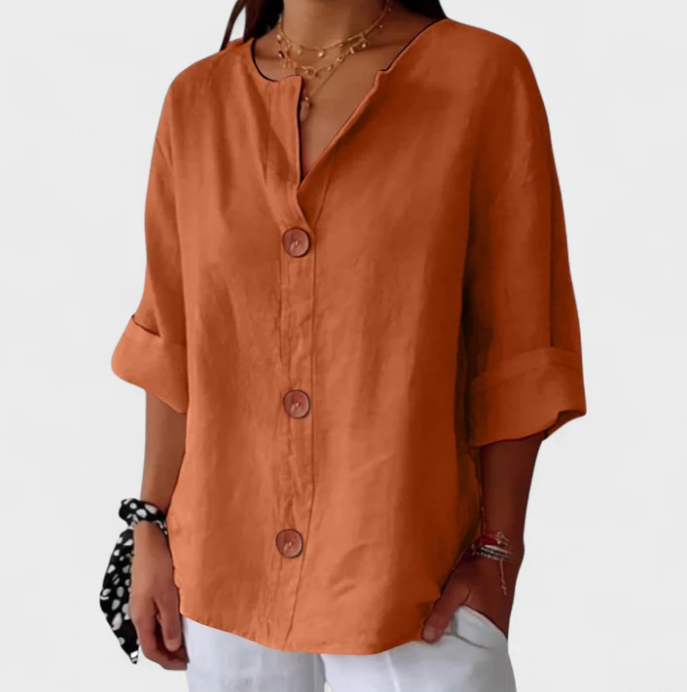 LINDA™ Blusa casual de lino