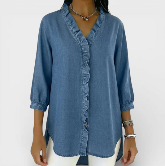 MONICA™ Blusa elegante con volantes