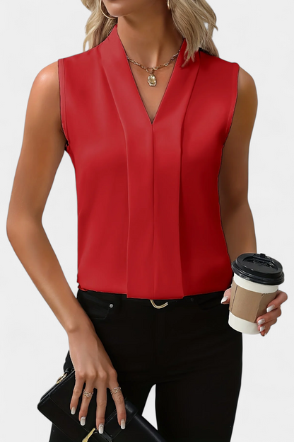 INES™ Blusa Divina Sin Mangas: Elegancia y Estilo en un Diseño Fluida