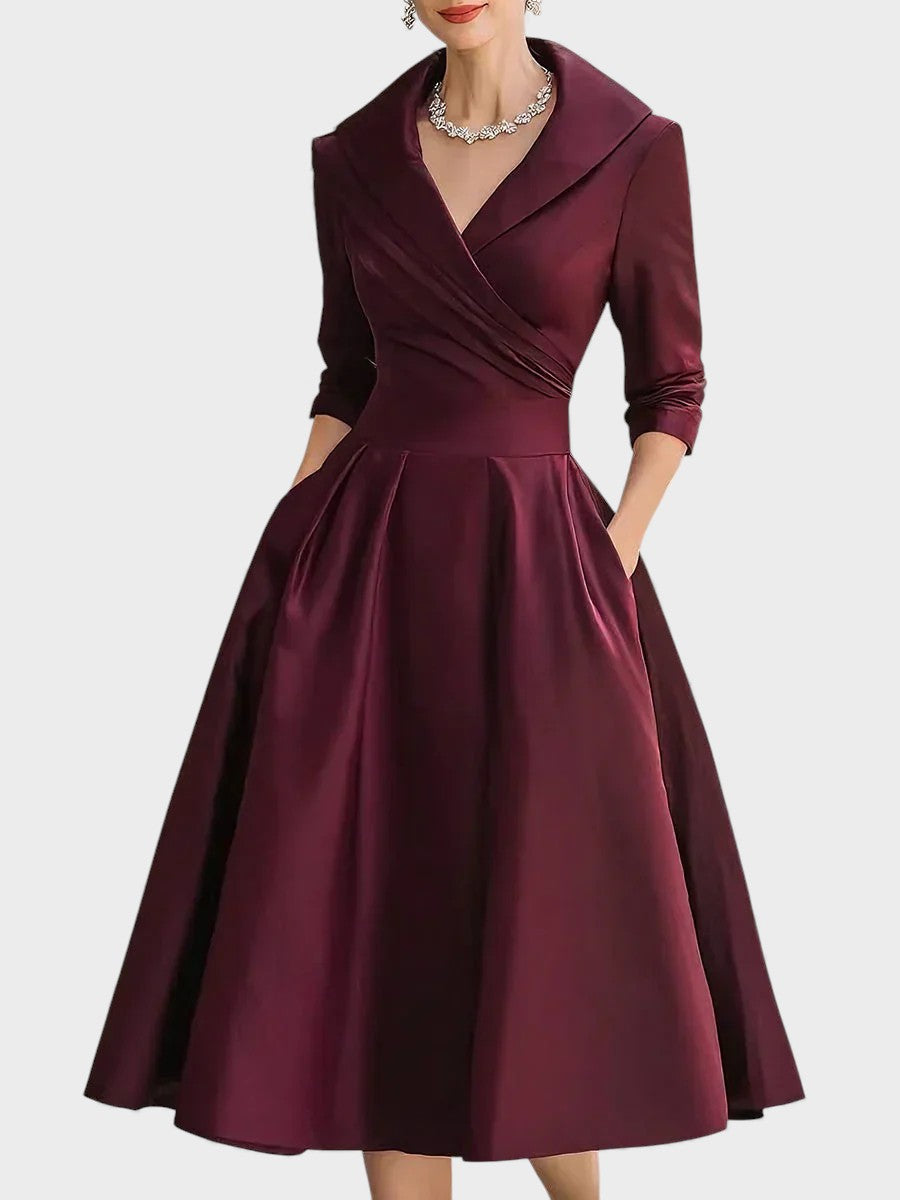 CLAUDIA™  Brillo y Elegancia: Vestido de Satén 