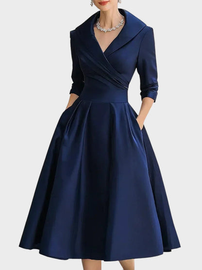 CLAUDIA™  Brillo y Elegancia: Vestido de Satén 