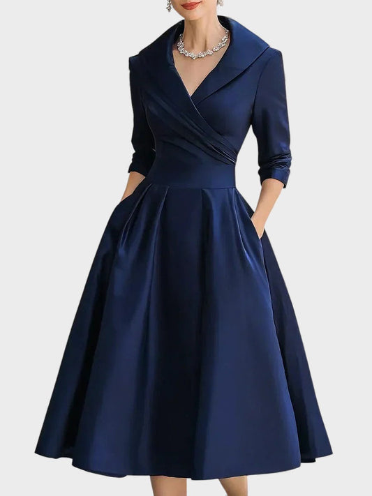 CLAUDIA™  Brillo y Elegancia: Vestido de Satén 