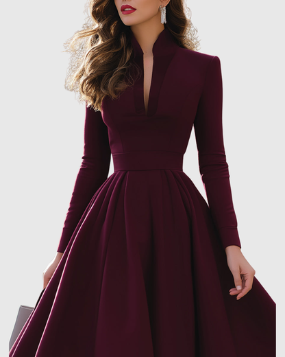 JESSICA™ Vestido Midi Divine V-neck: Sofisticación al Máximo