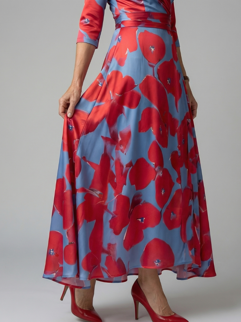 EMILIA™ Encanto Cruzado: Vestido Midi para Lucir con Estilo