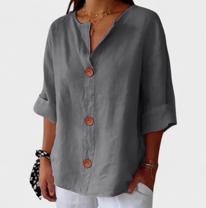 LINDA™ Blusa casual de lino