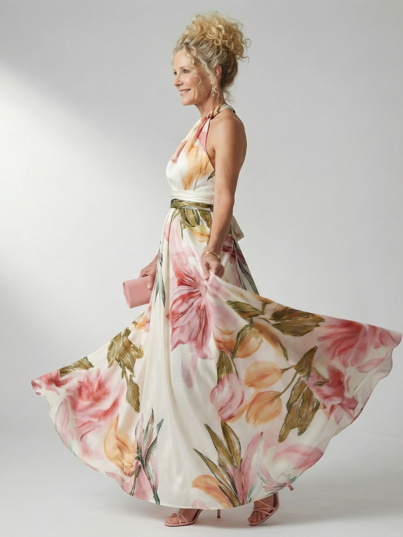 FERNANDA™ Maxi Floral Elegante: Vestido para lucir en cualquier ocasión
