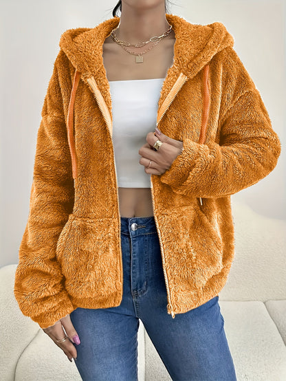 Laura | Chaqueta de Pelo que Entra sobre un Jersey