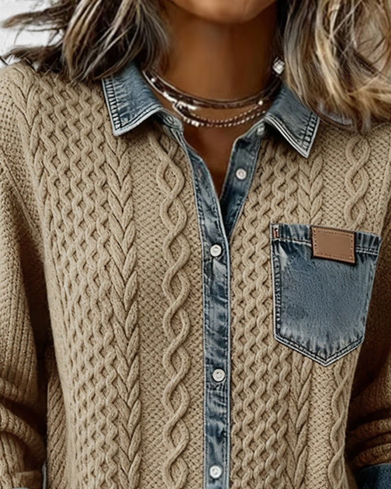 NURIA™ Camisa Denim Chic - Diseño Elegante con Detalles 