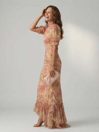 RAFAELA™ Radiante y Elegante: Vestido Maxi de Escote Alto 