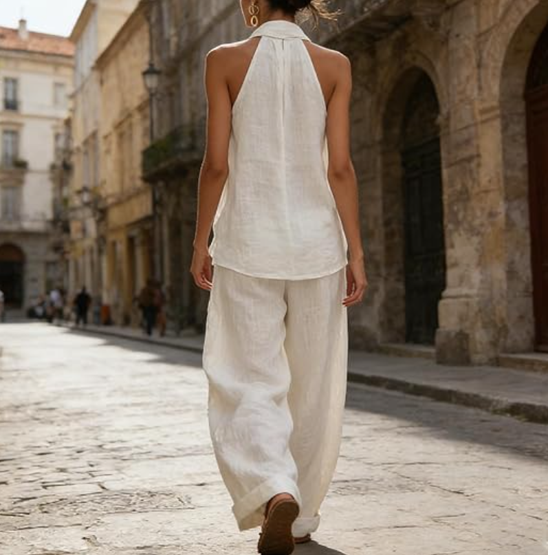 AITANA™ Conjunto de dos piezas con textura de lino