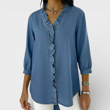 MONICA™ Blusa elegante con volantes