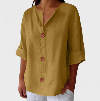 LINDA™ Blusa casual de lino