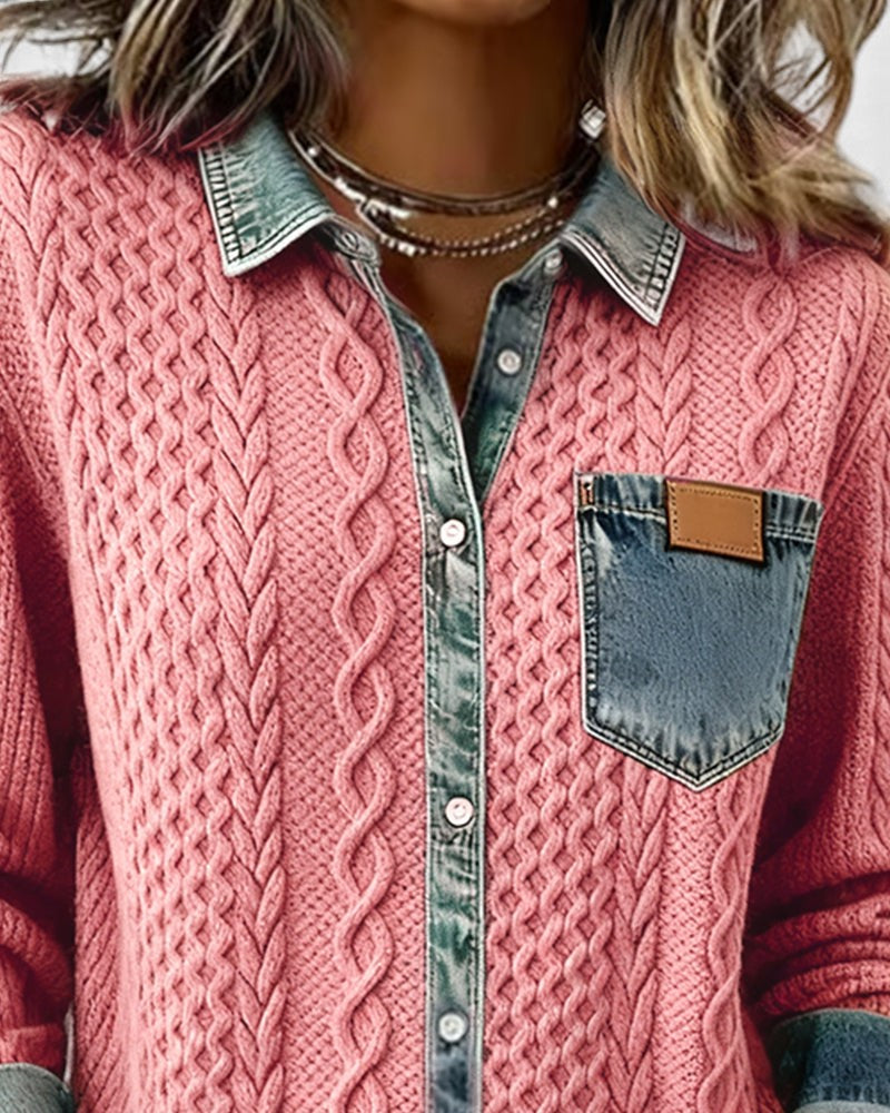 NURIA™ Camisa Denim Chic - Diseño Elegante con Detalles 