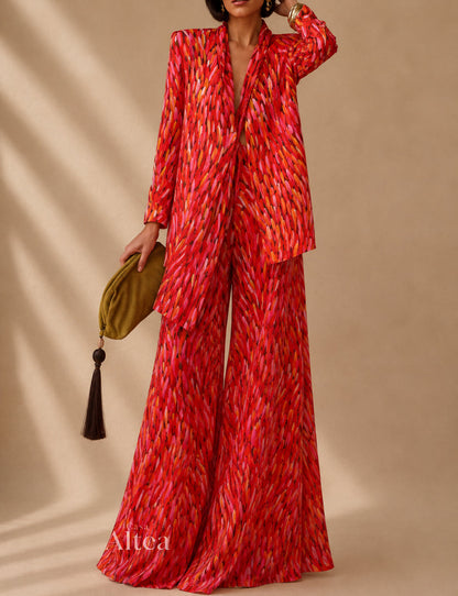 Elondra Conjunto de Pantalón Floral y Blazer