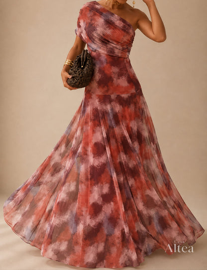 Rocío Vestido Maxi de Hombros Descubiertos con Aberturas