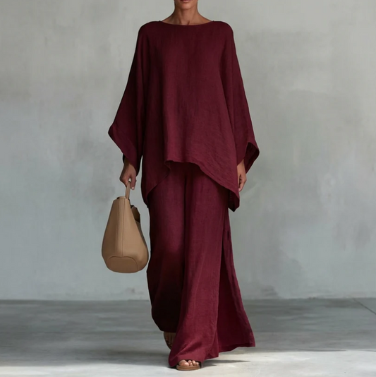 ISABELLA™ Conjunto de Dos Piezas con manga larga y pantalón ancho