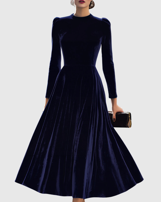 MARIANA™ Deslumbra en azul con el Vestido Midi - Elegancia que enamora