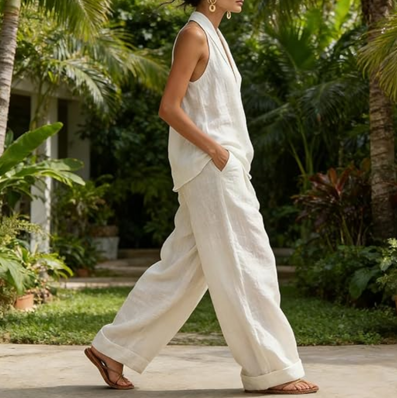 AITANA™ Conjunto de dos piezas con textura de lino