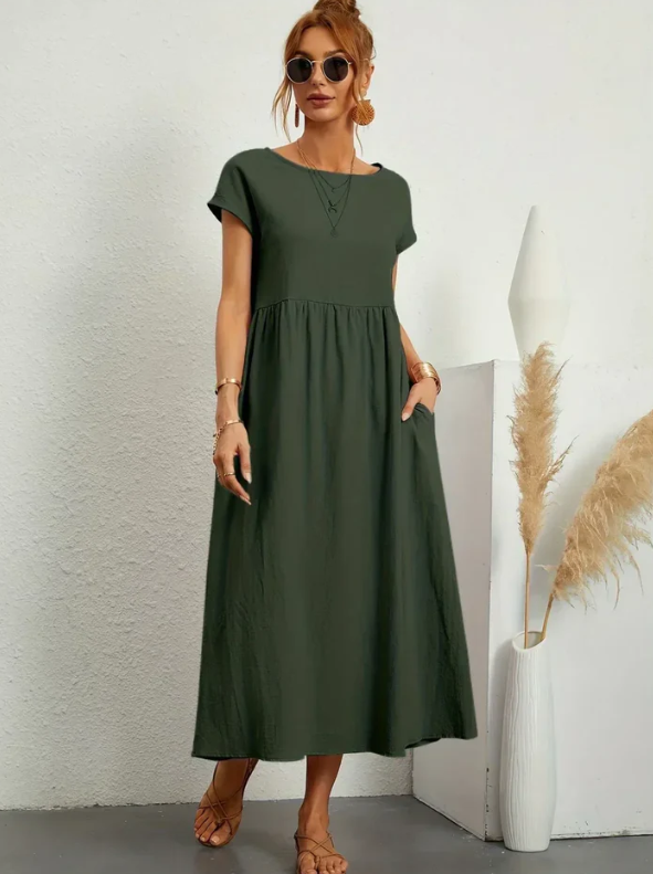 MANUELA™ Vestido midi fluido de elegancia atemporal