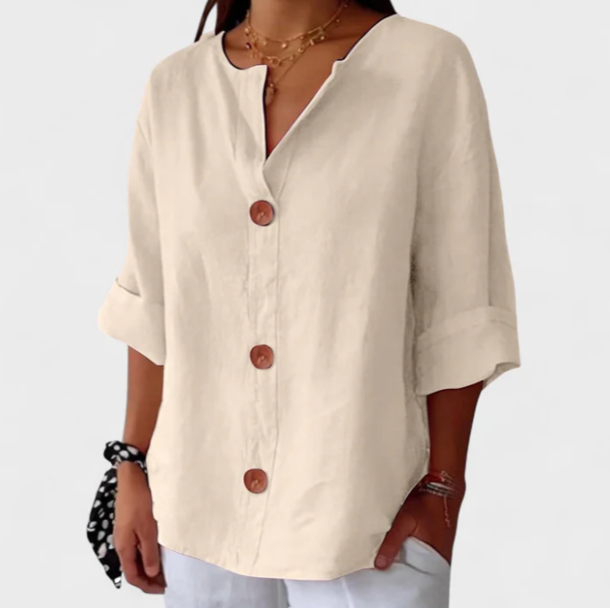 LINDA™ Blusa casual de lino