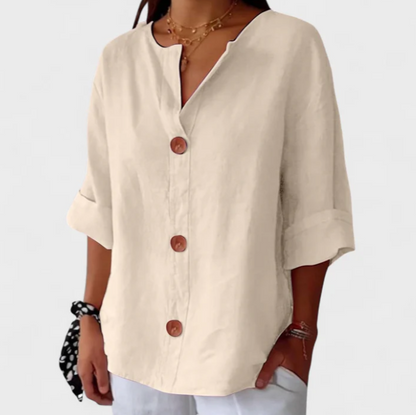 LINDA™ Blusa casual de lino