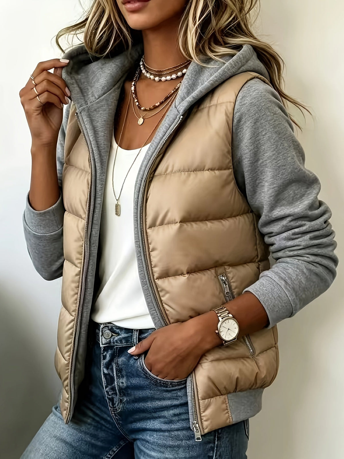 Amalia | Chaqueta Acolchada que Parece Dos Prendas
