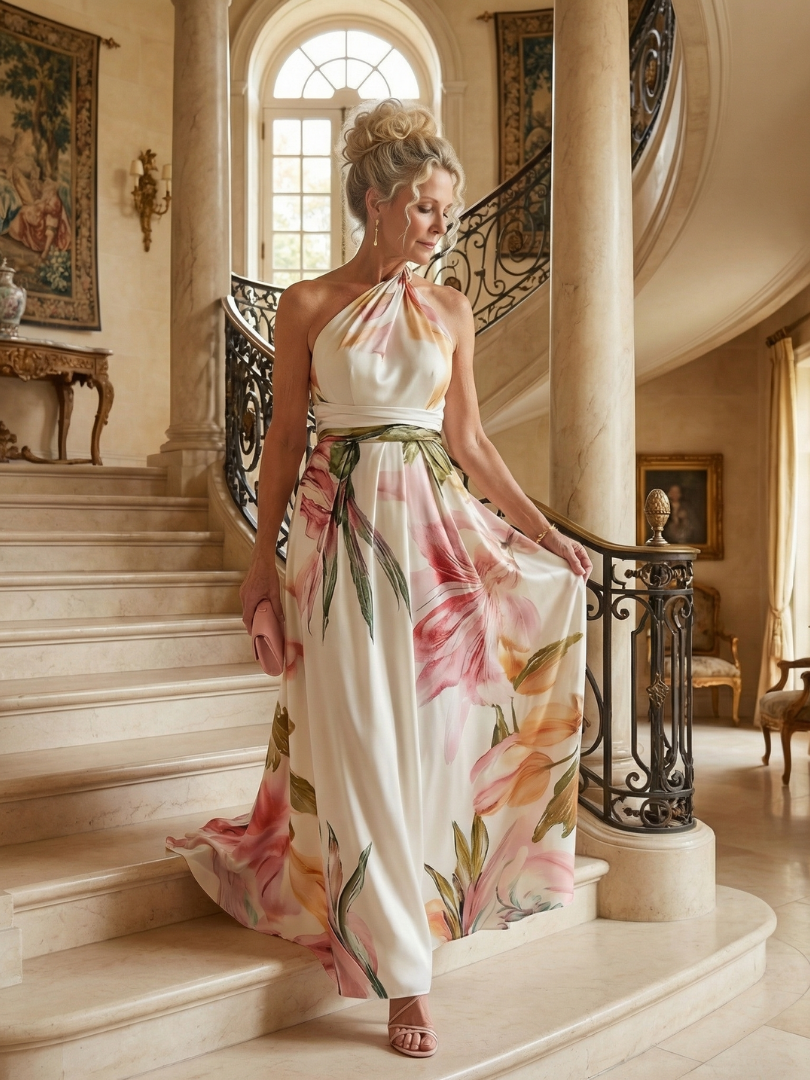 FERNANDA™ Maxi Floral Elegante: Vestido para lucir en cualquier ocasión