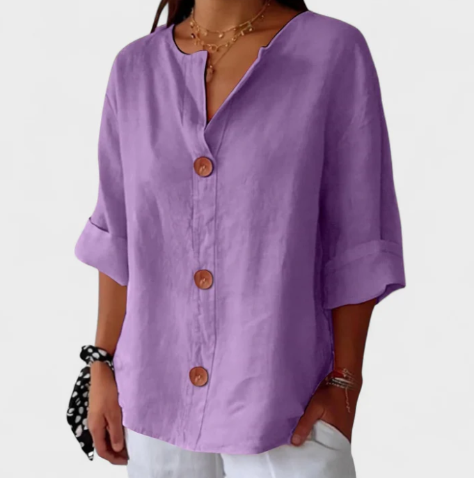 LINDA™ Blusa casual de lino