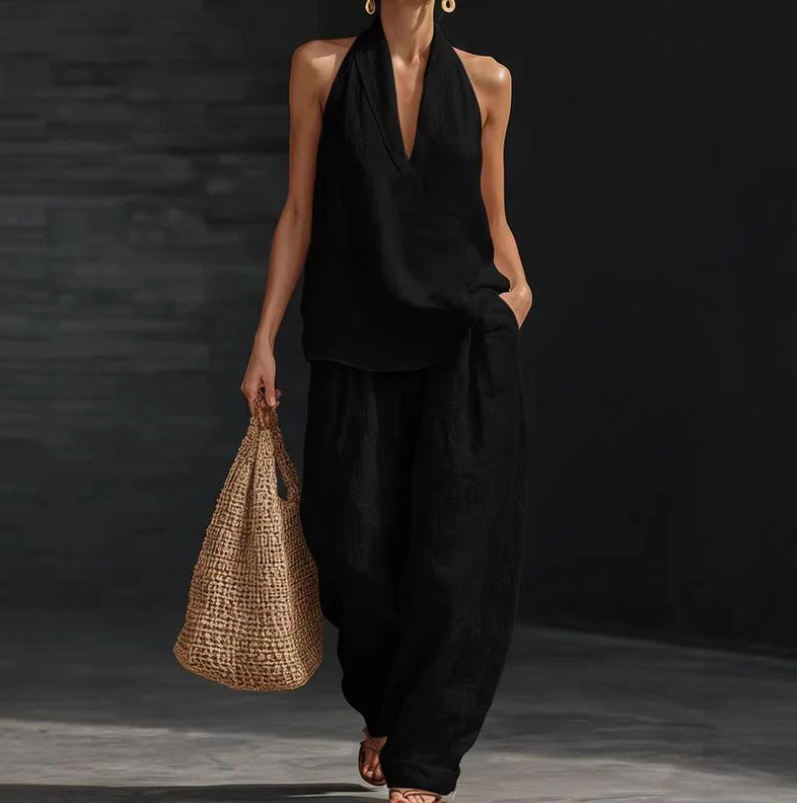AITANA™ Conjunto de dos piezas con textura de lino