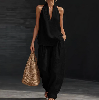 AITANA™ Conjunto de dos piezas con textura de lino