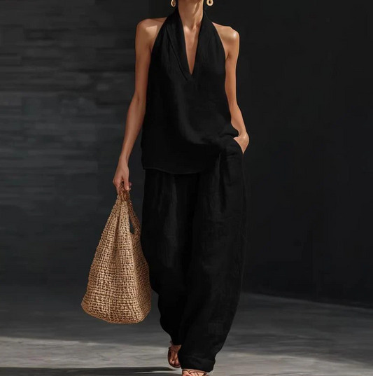 AITANA™ Conjunto de dos piezas con textura de lino