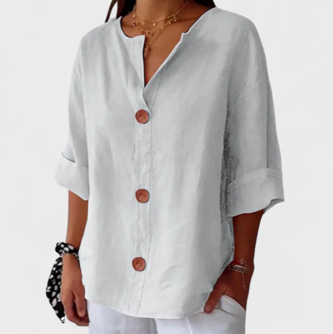 LINDA™ Blusa casual de lino