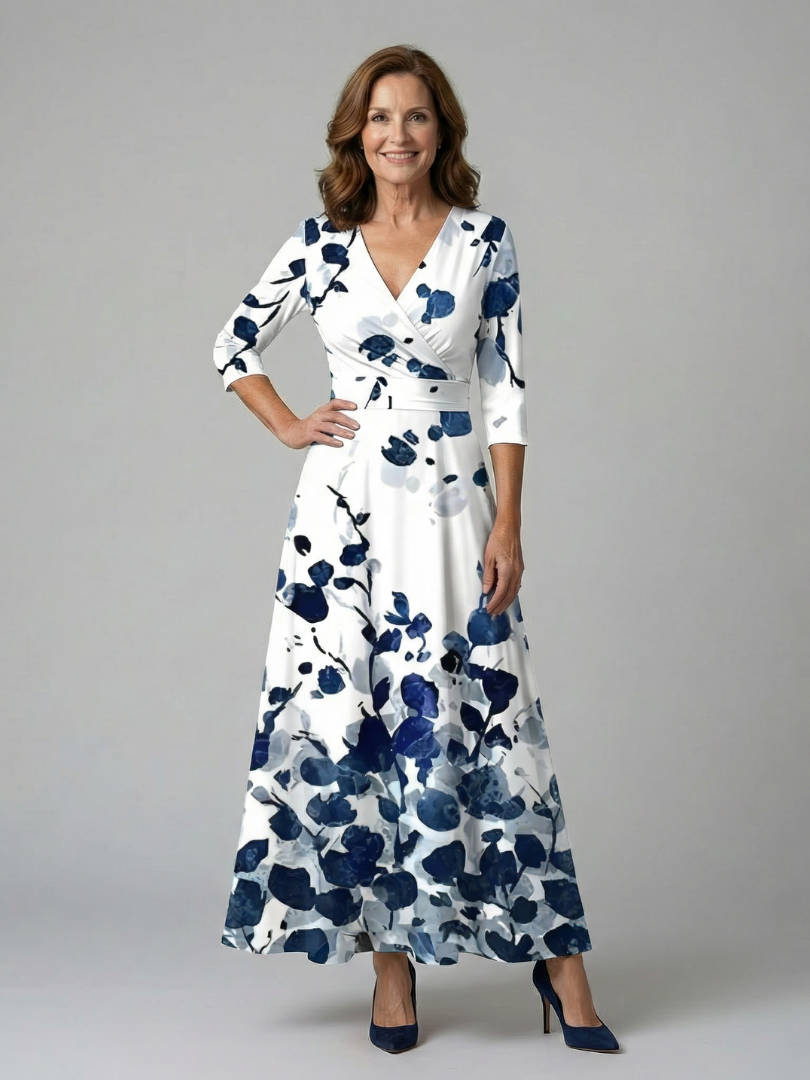EMILIA™ Encanto Cruzado: Vestido Midi para Lucir con Estilo