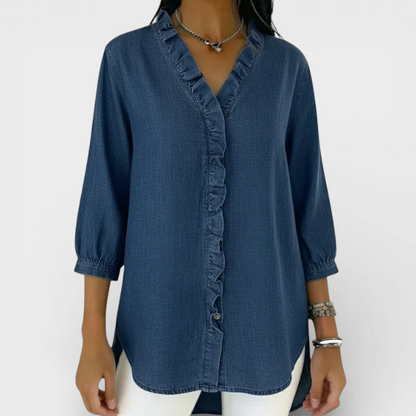 MONICA™ Blusa elegante con volantes