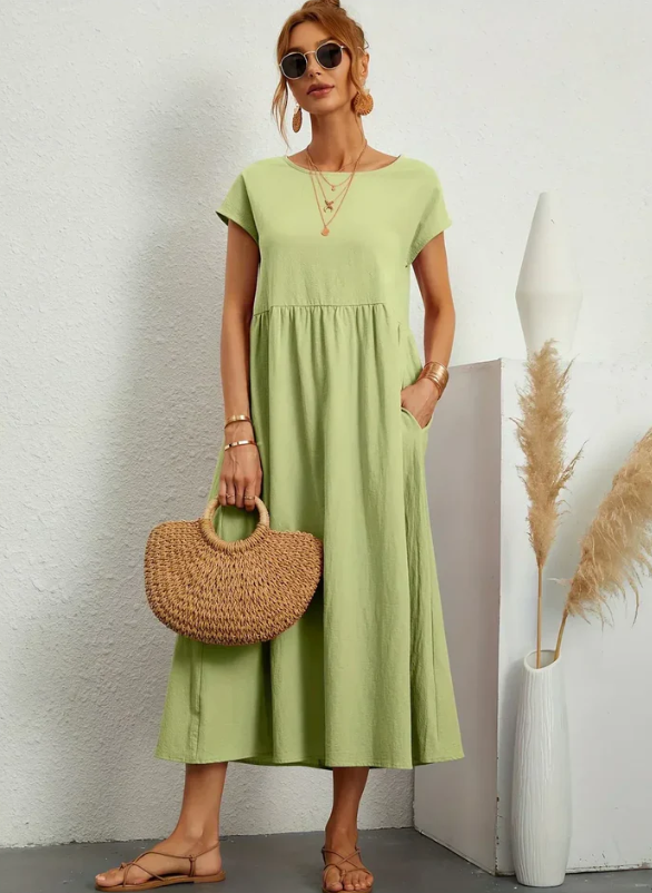 MANUELA™ Vestido midi fluido de elegancia atemporal