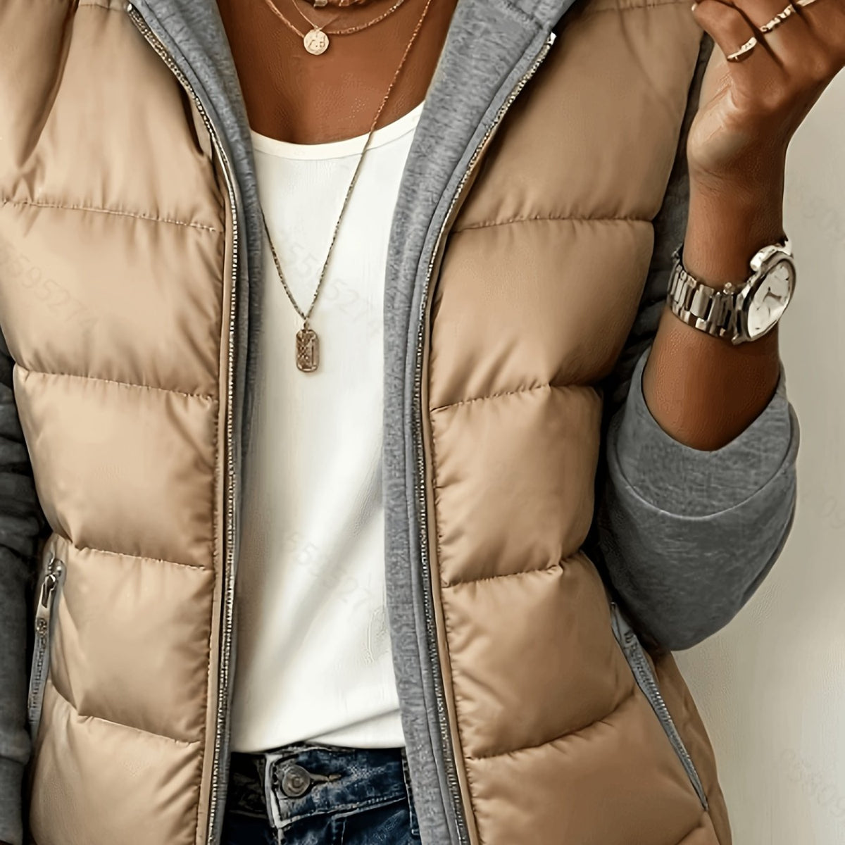 Amalia | Chaqueta Acolchada que Parece Dos Prendas