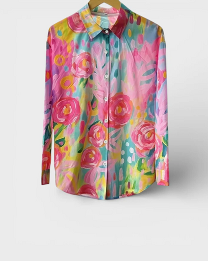 MELINDA™ Blusa con estampado colorido