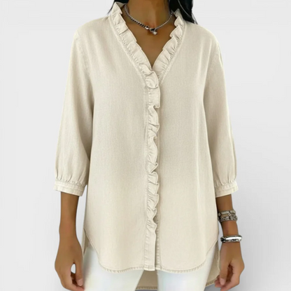 MONICA™ Blusa elegante con volantes